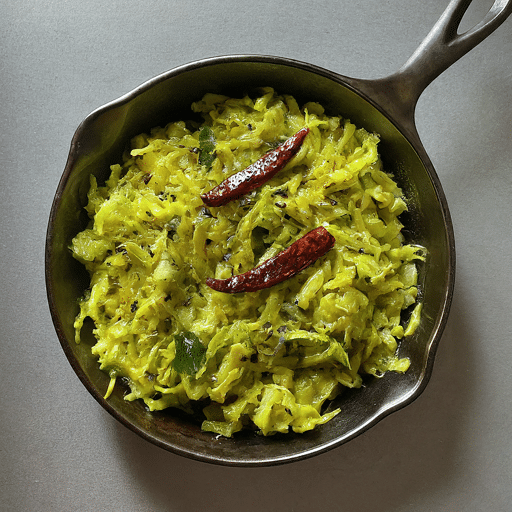 Cabbage Thoran with Coconut