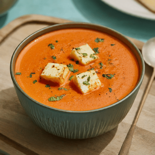 Creamy Tomato Soup with Paneer