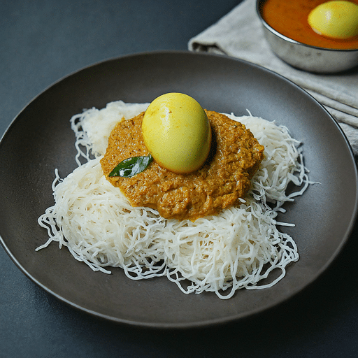 Idiyappam with Egg Curry