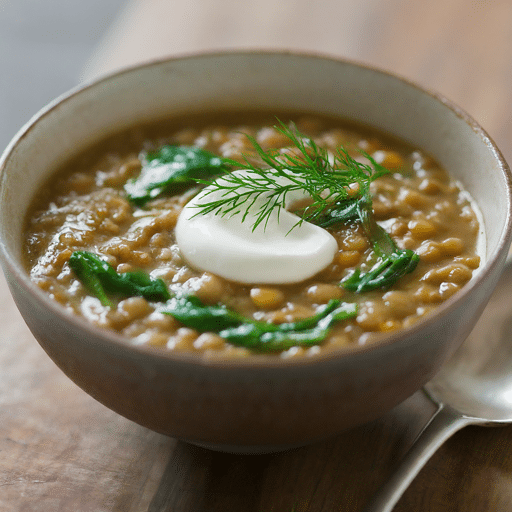 Lentil Soup with Spinach