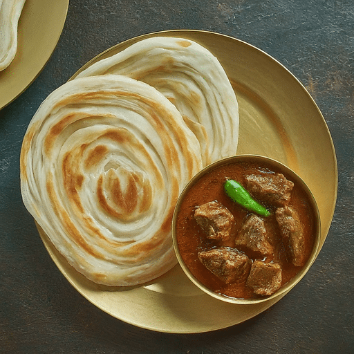 Malabar Parotta with Beef Curry