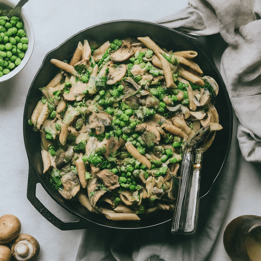 Mushroom Pea Pasta