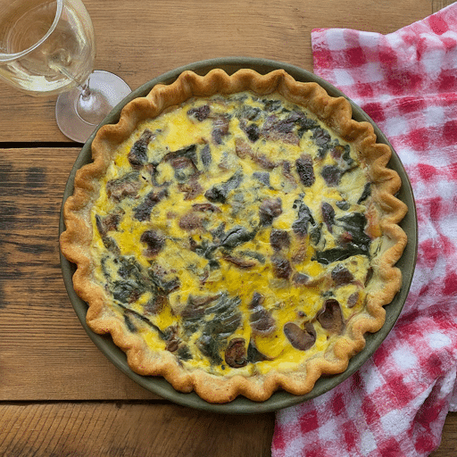 Mushroom and Swiss Chard Quiche