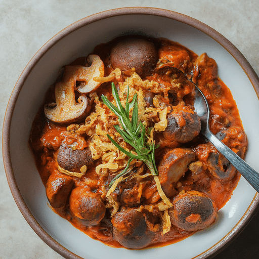 Mushroom masala vegetable curry