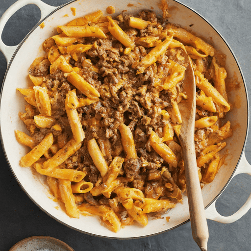 One pot cheeseburger pasta