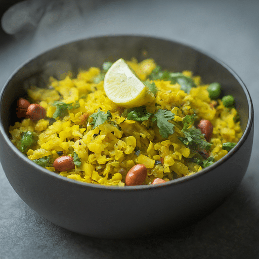 Poha in a bowl