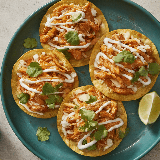 Smokey chicken toastadas