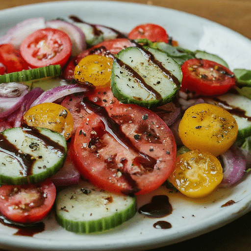 Tomato Onion and Cucumber Salad