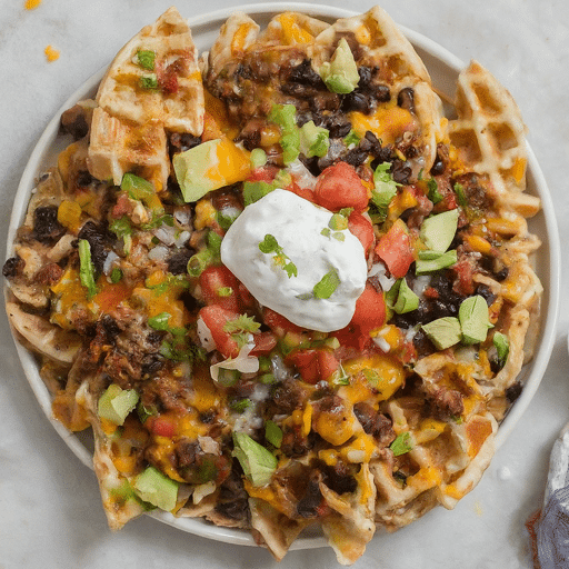 Waffle nachos dinner recipe