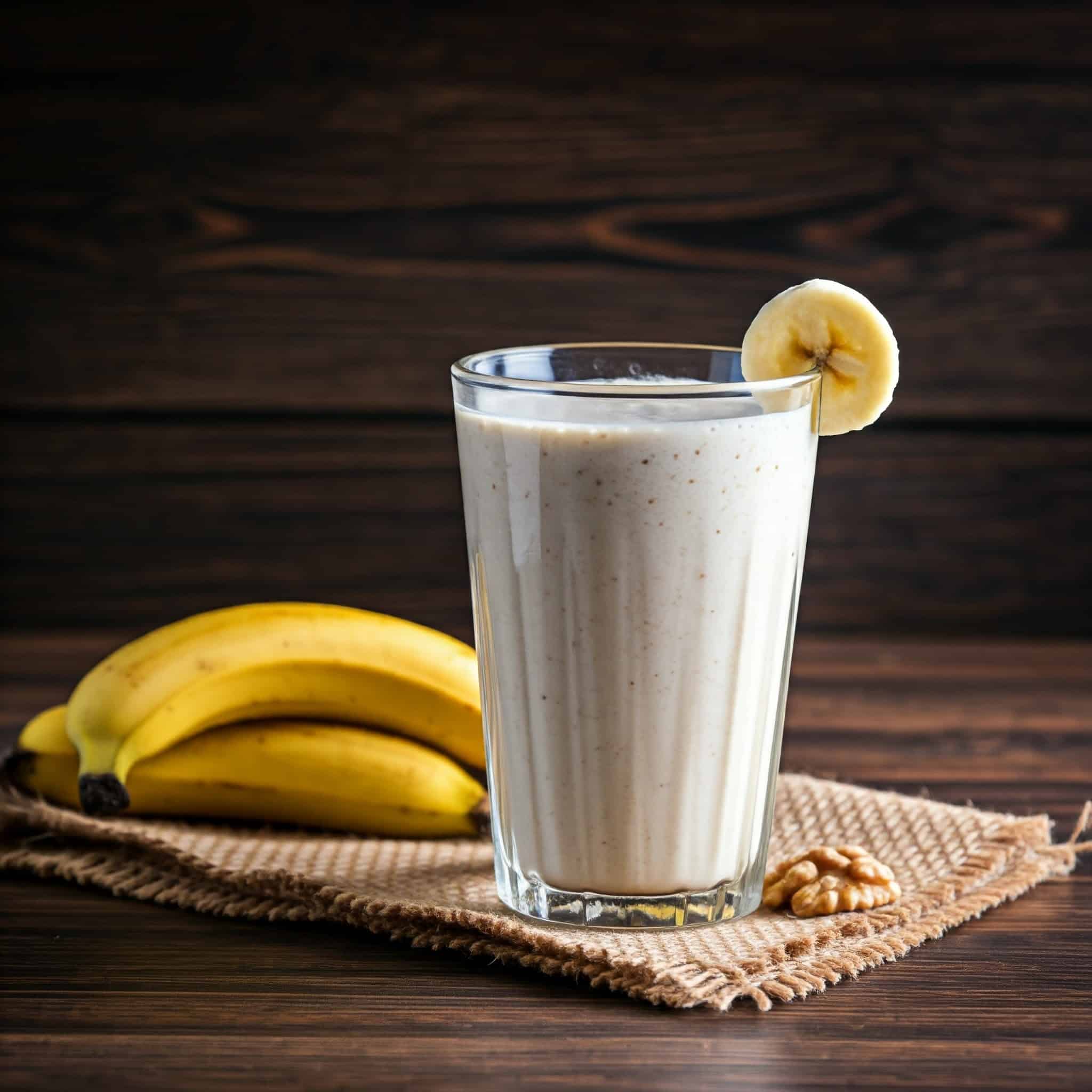 Banana walnut lassi