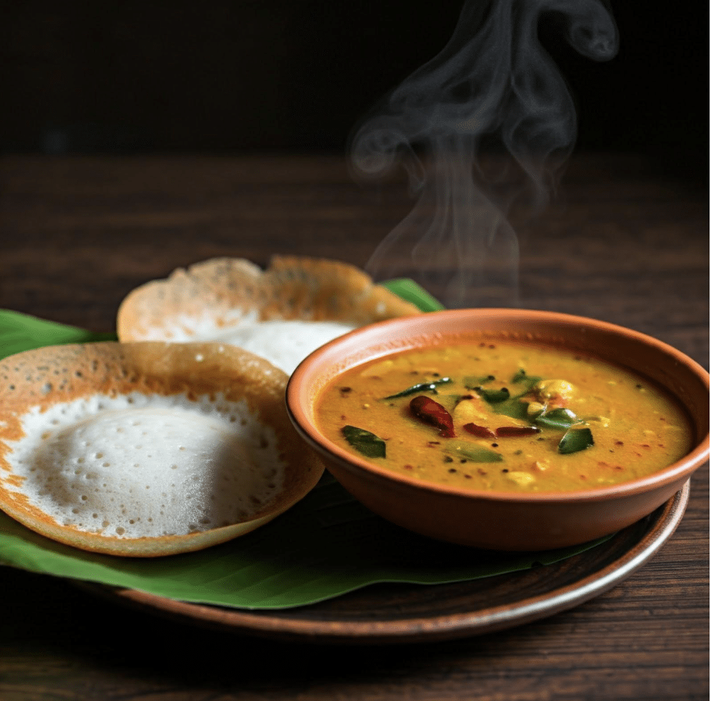 Appam with stew