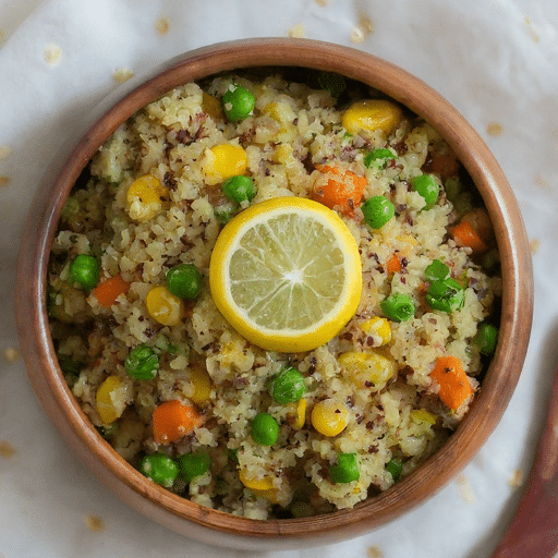 Quinoa & Vegetable Upma with Lemon