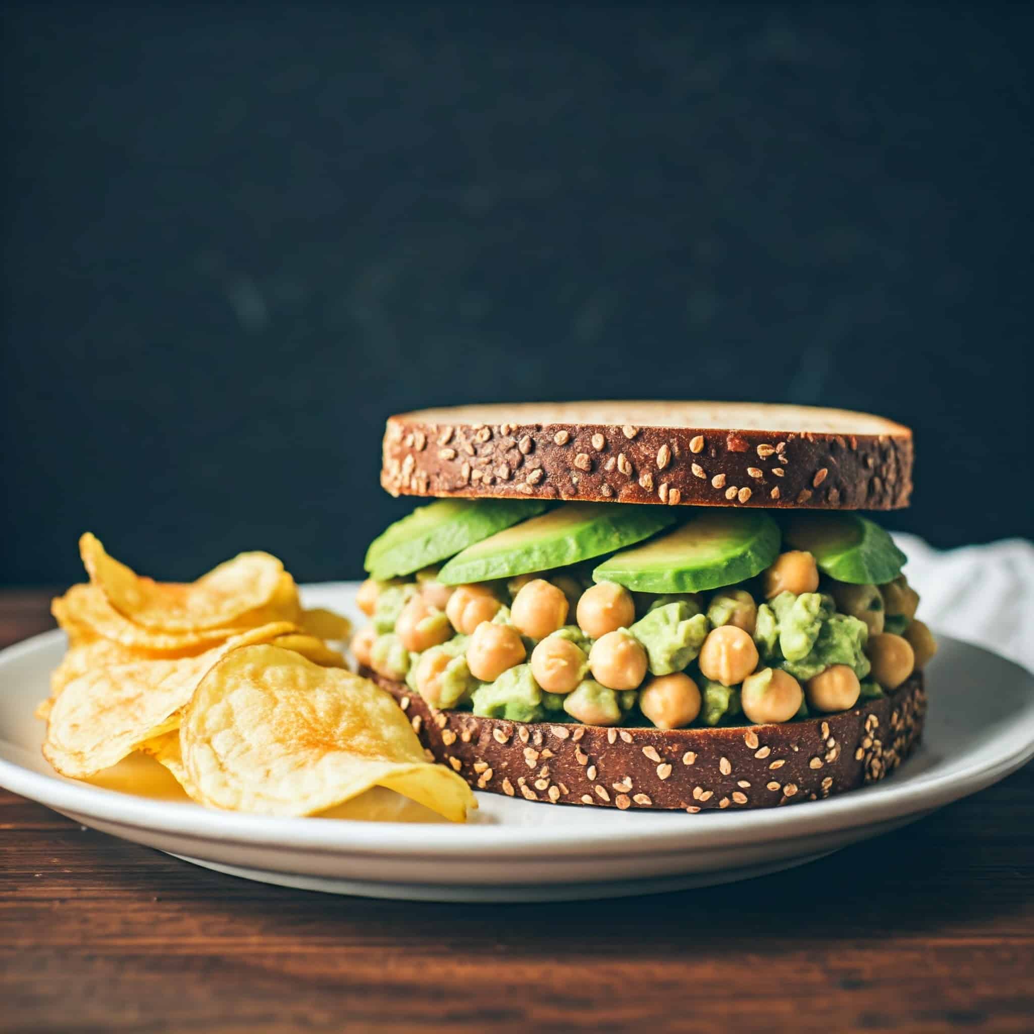 Avocado Chickpea Salad Sandwich