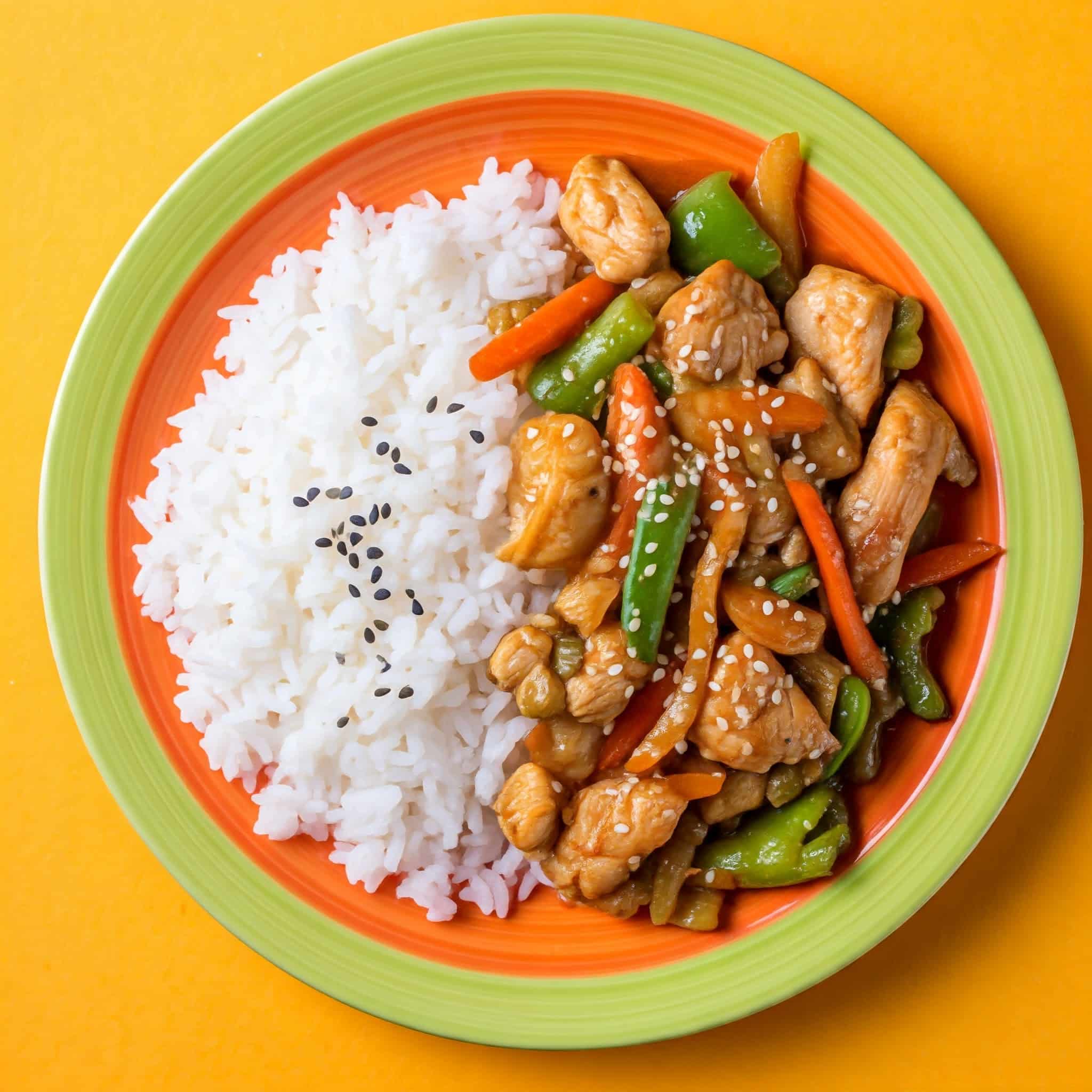 Chicken and Veggie Stir Fry with Rice