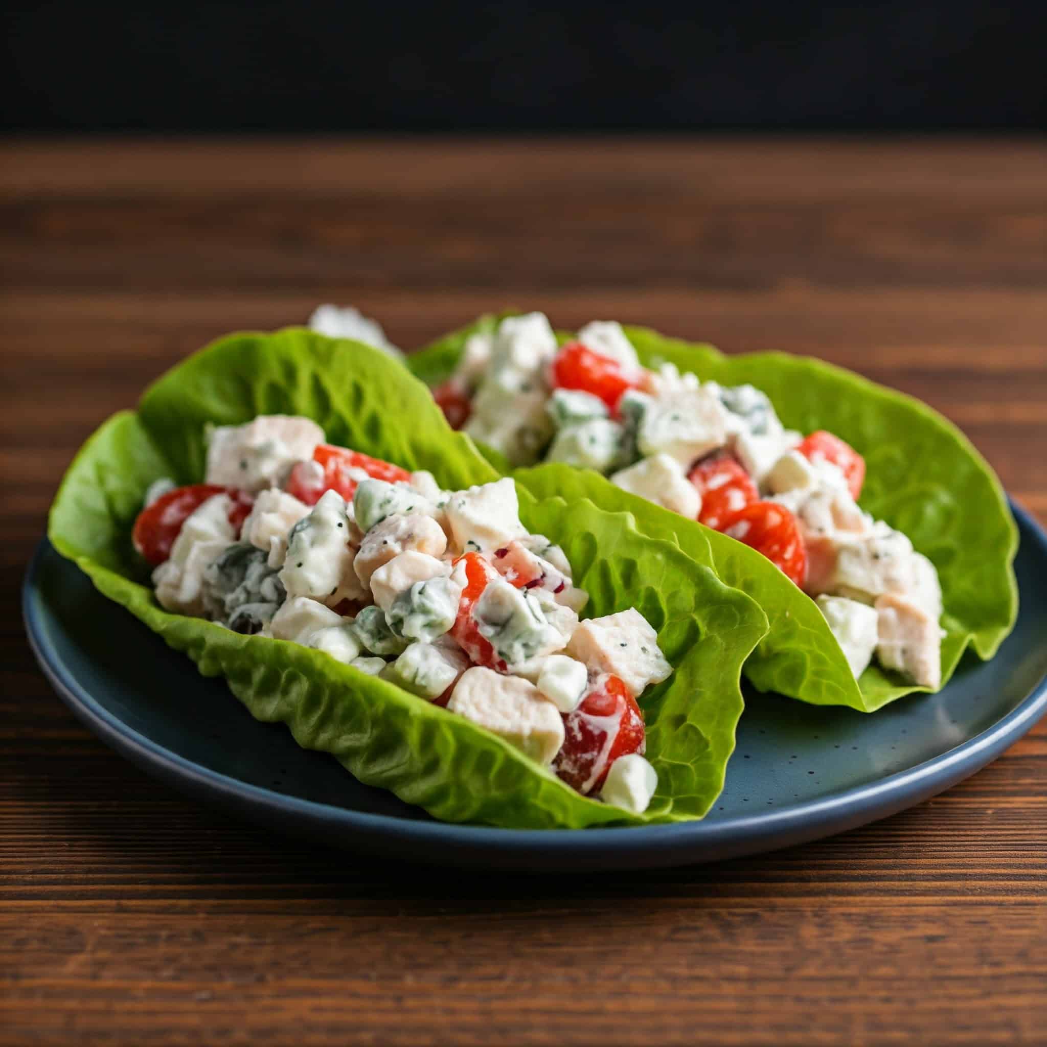 Greek Yoghurt Chicken Salad Lettuce Wraps