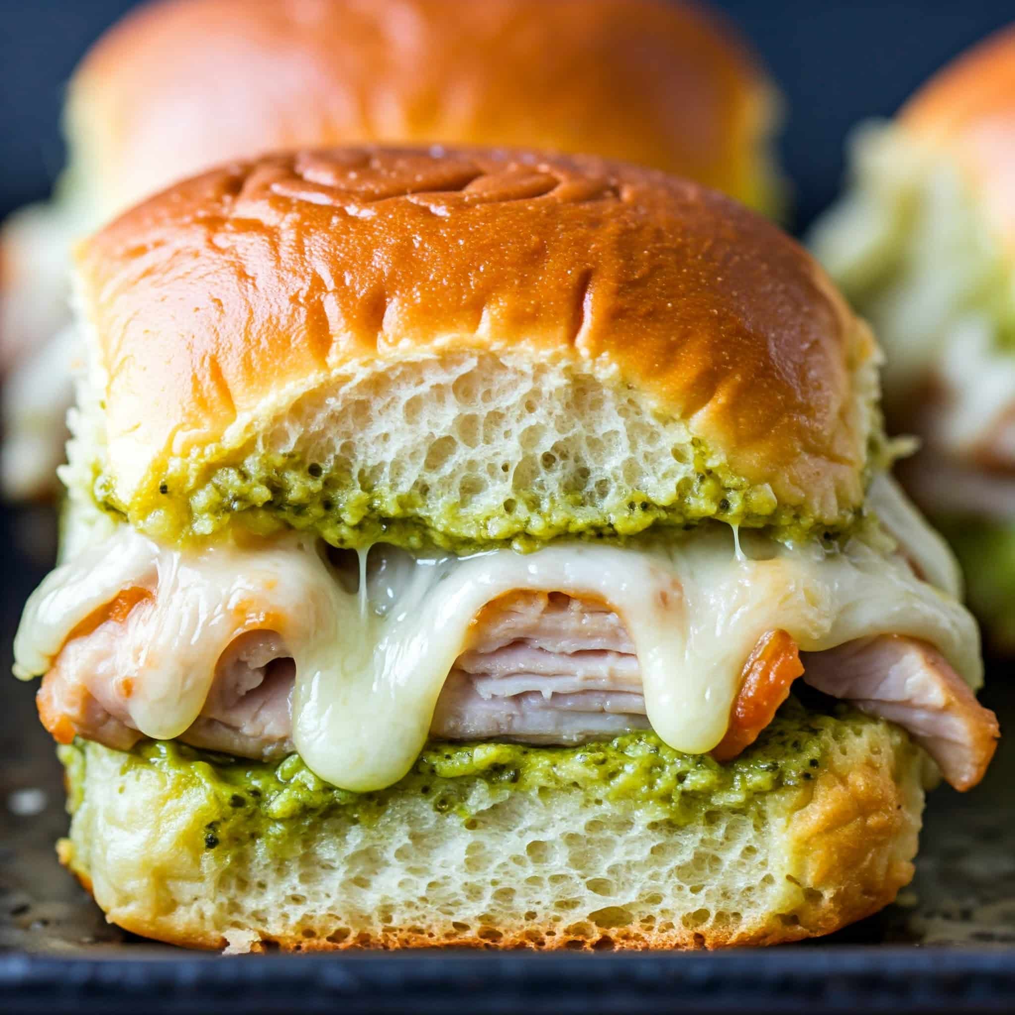 Pull Apart Turkey Pesto Sliders