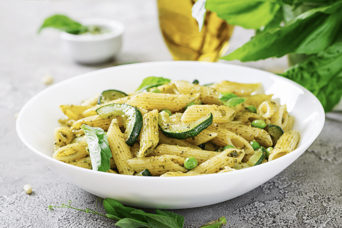 Vegetable Pasta with Pesto