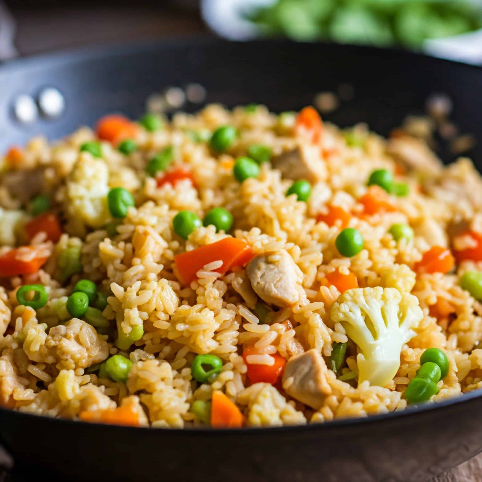 Asian Style Chicken Cauliflower Fried Rice