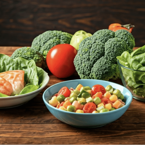 Assorted healthy lunch recipes on the table