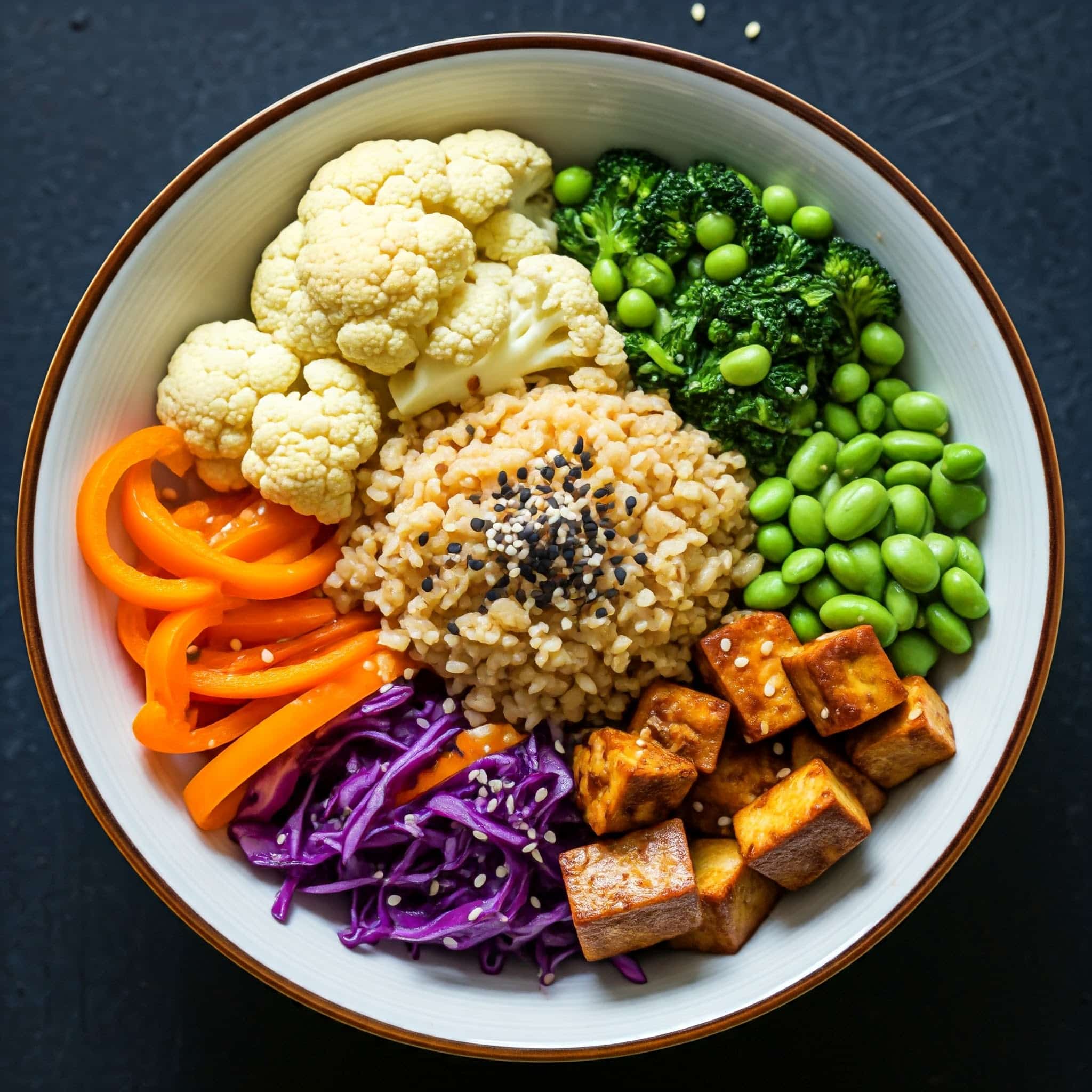 Cauliflower rice bowls