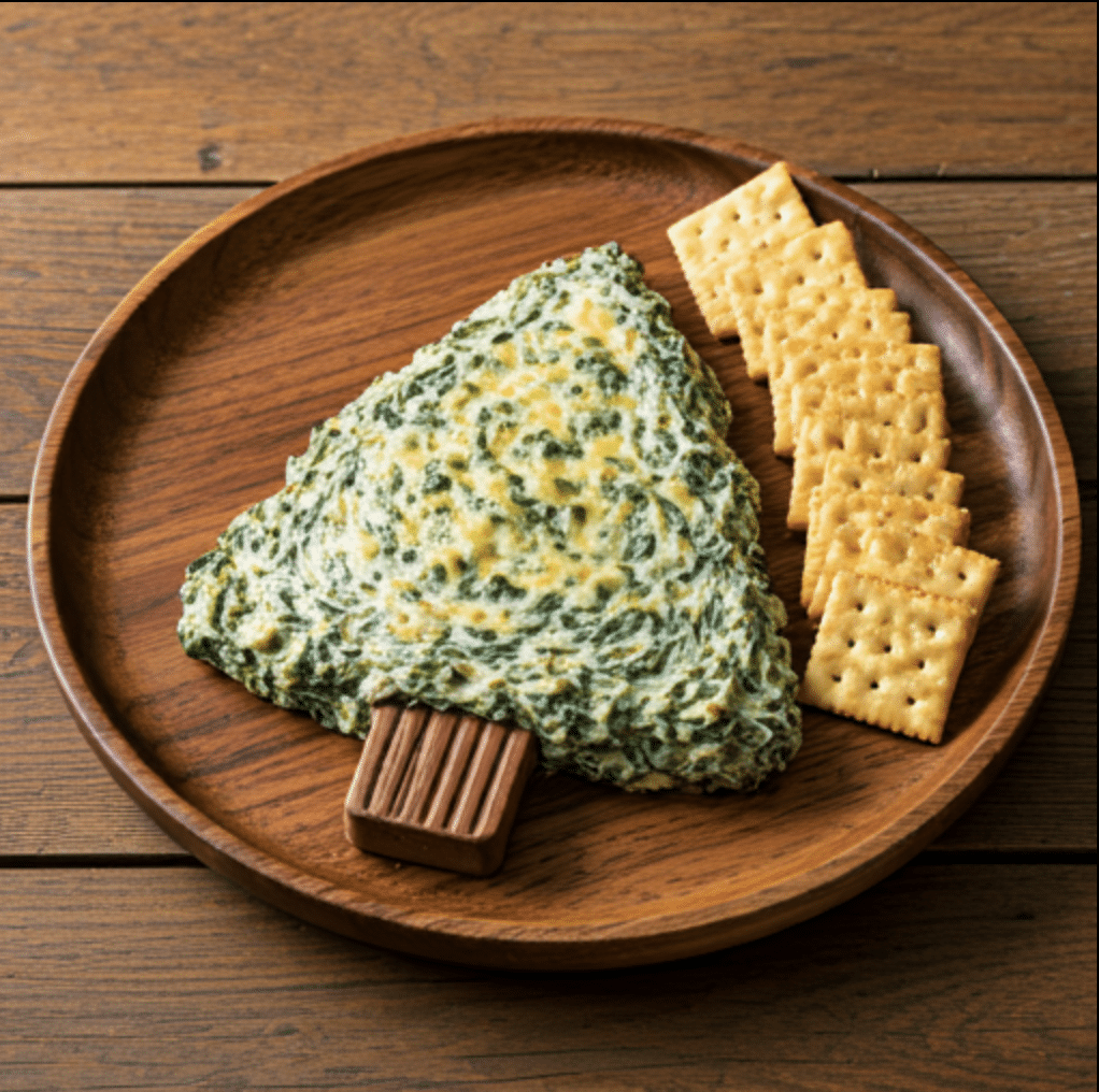 Cheesy Spinach Dip Christmas Tree