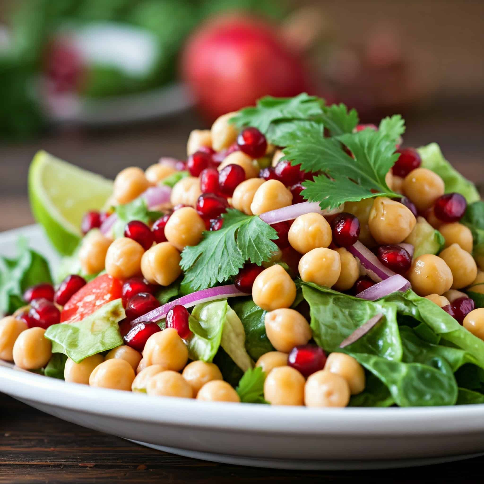 Chickpea Salad with Pomegranate Molasses Vinaigrette