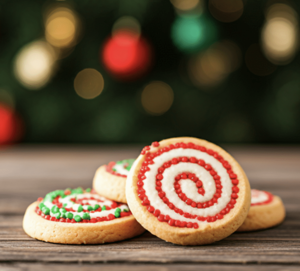 Christmas Swirl Sprinkle Cookies