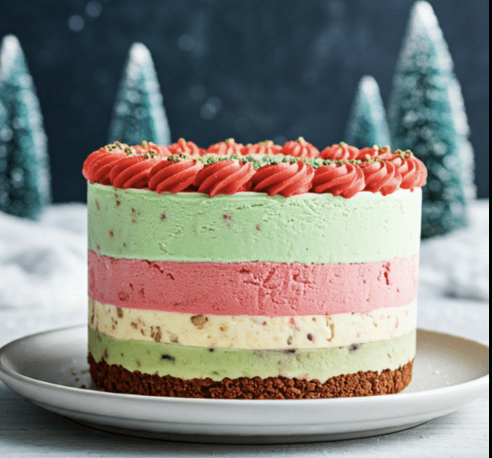 Christmas ice cream cake