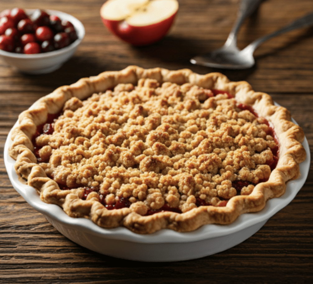 Cranberry Apple Crumb Pie