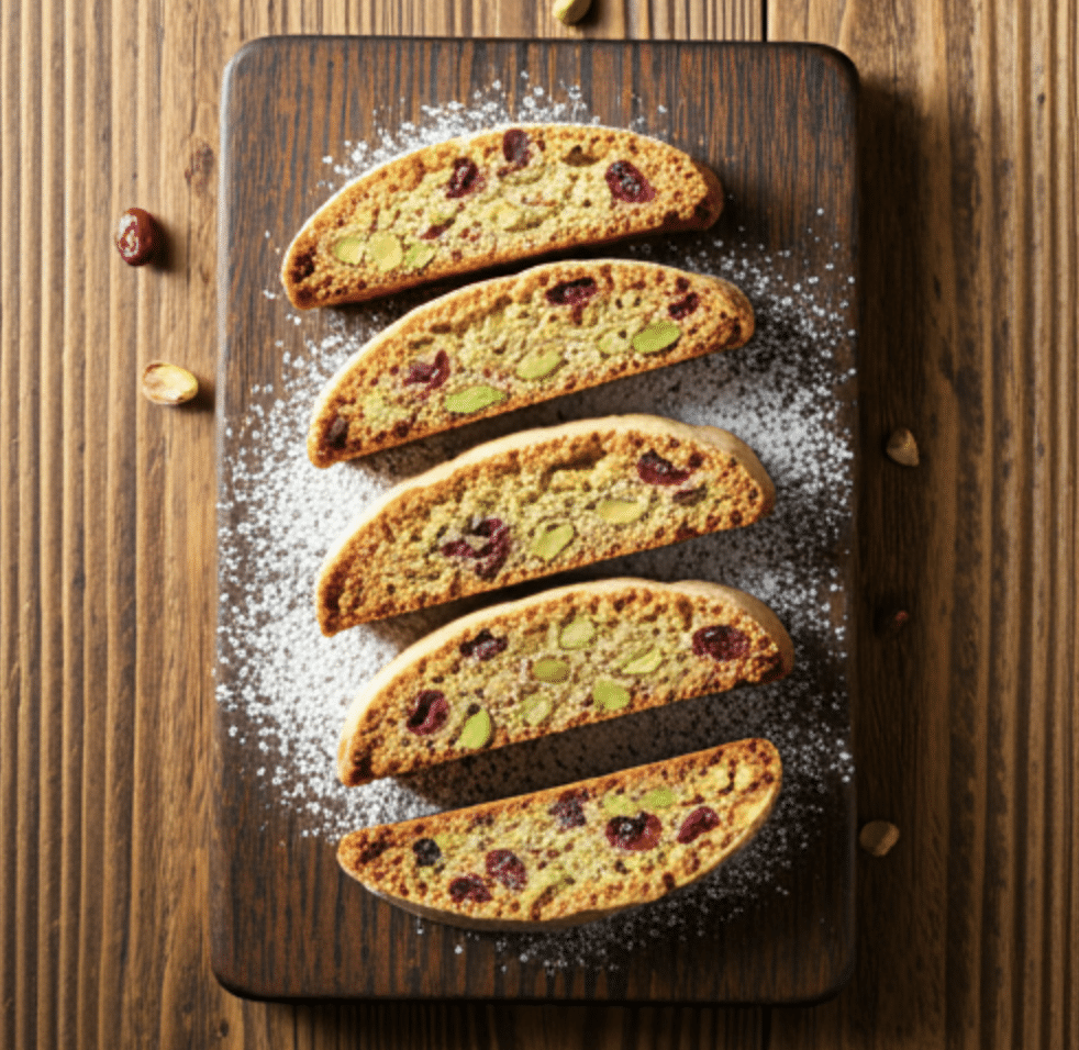 Cranberry Pistachio Biscotti