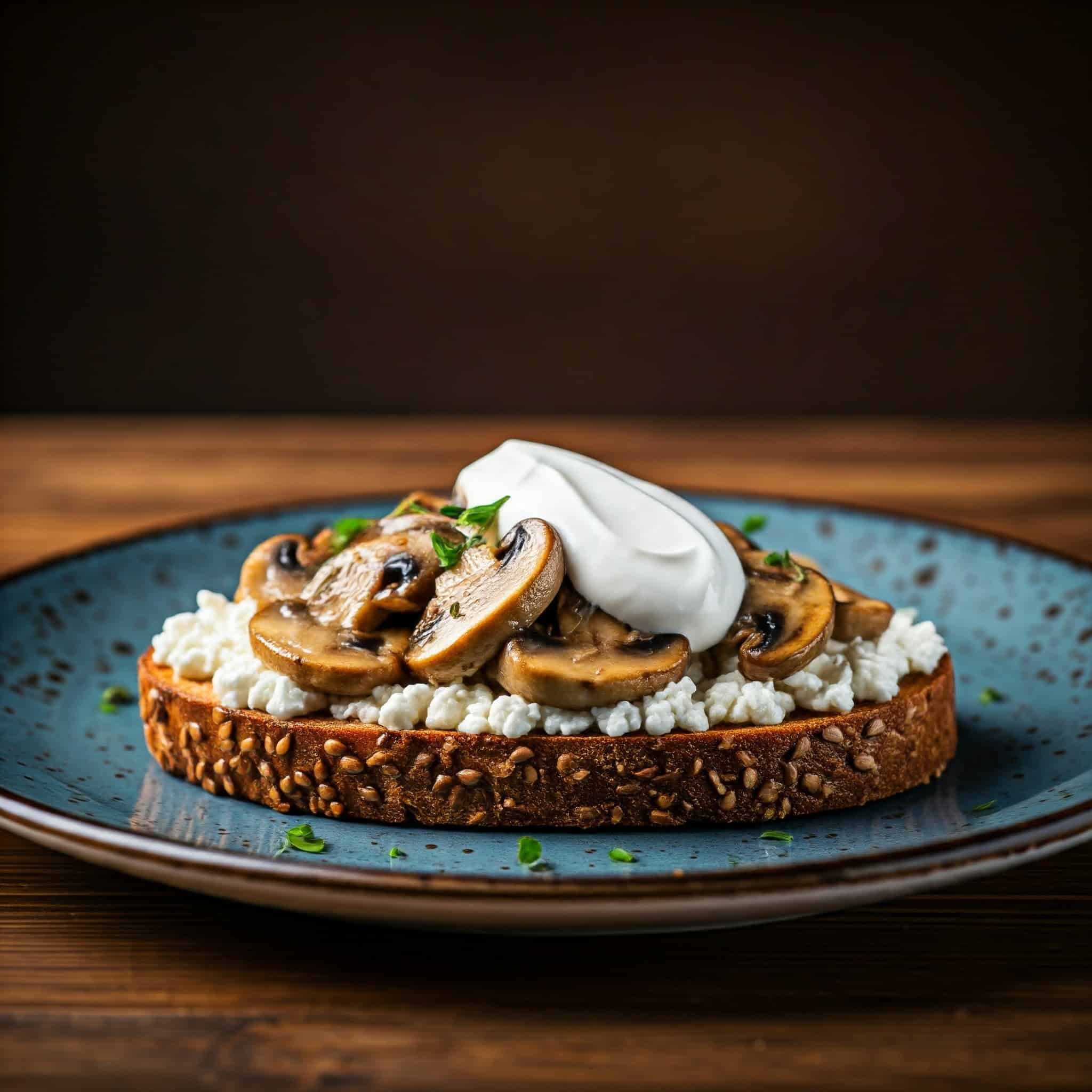 Creamy Garlic Mushrooms on Toast