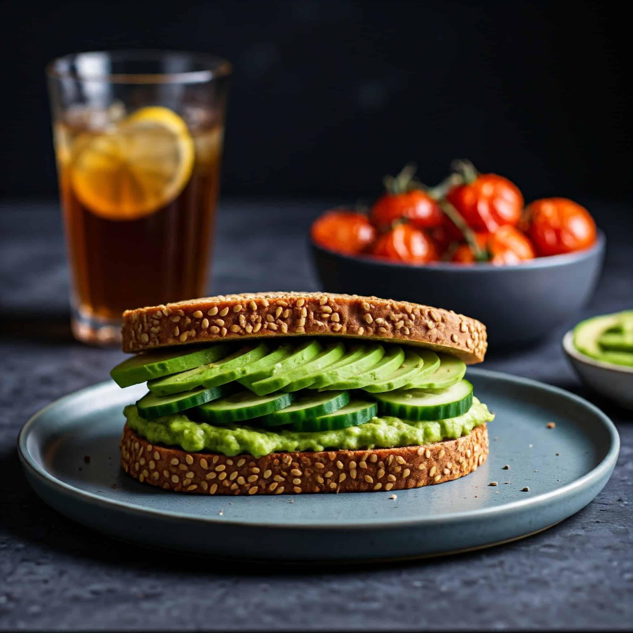 Cucumber and Avocado Sandwich