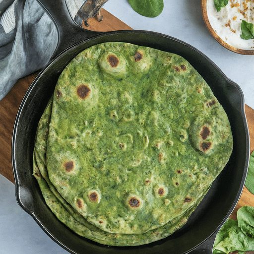 DIY Freezer Ready Spinach Flatbread Palak Roti