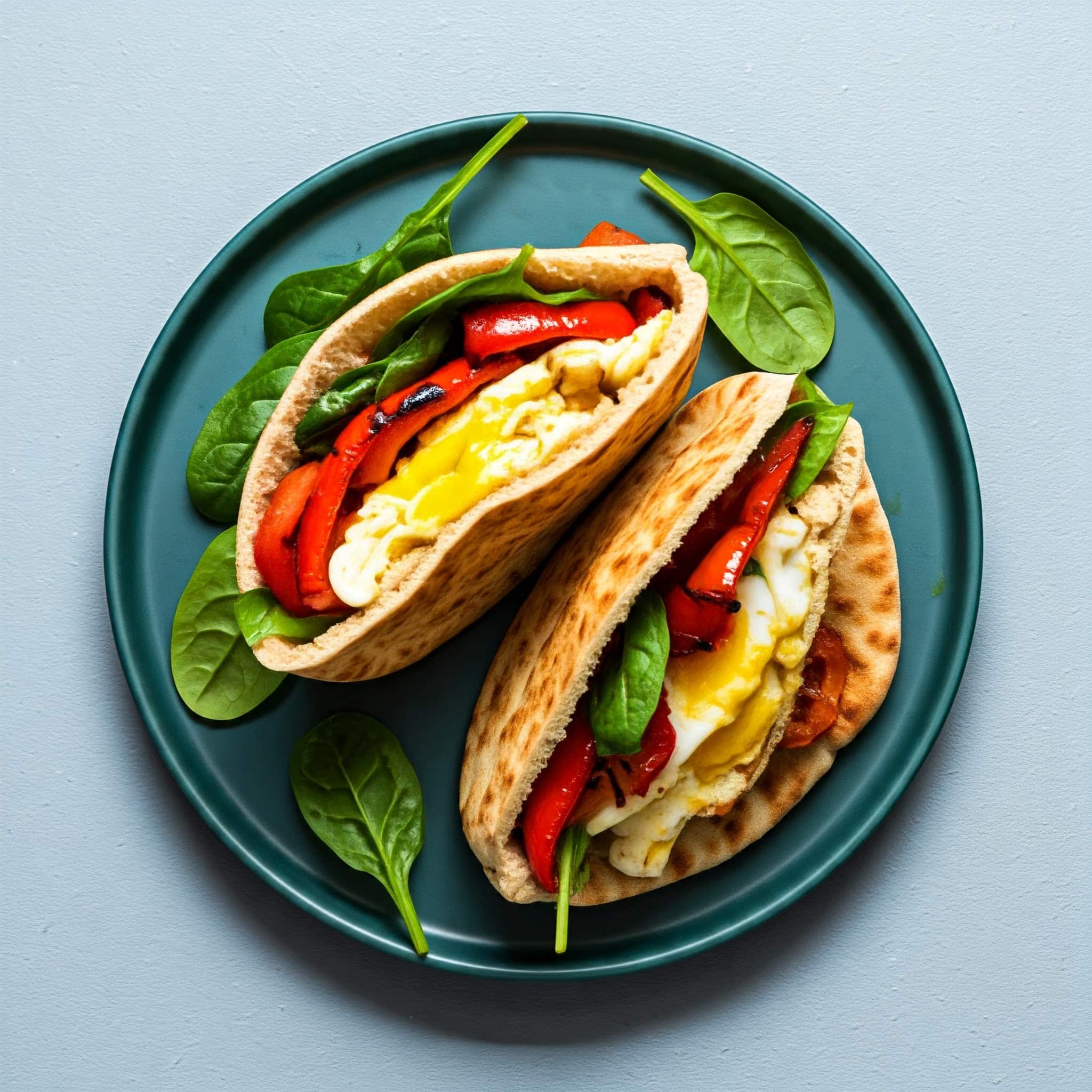 Egg and Veggie Stuffed Pita Pockets