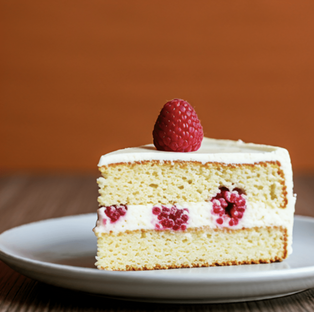 Keto Vanilla Raspberry Cake