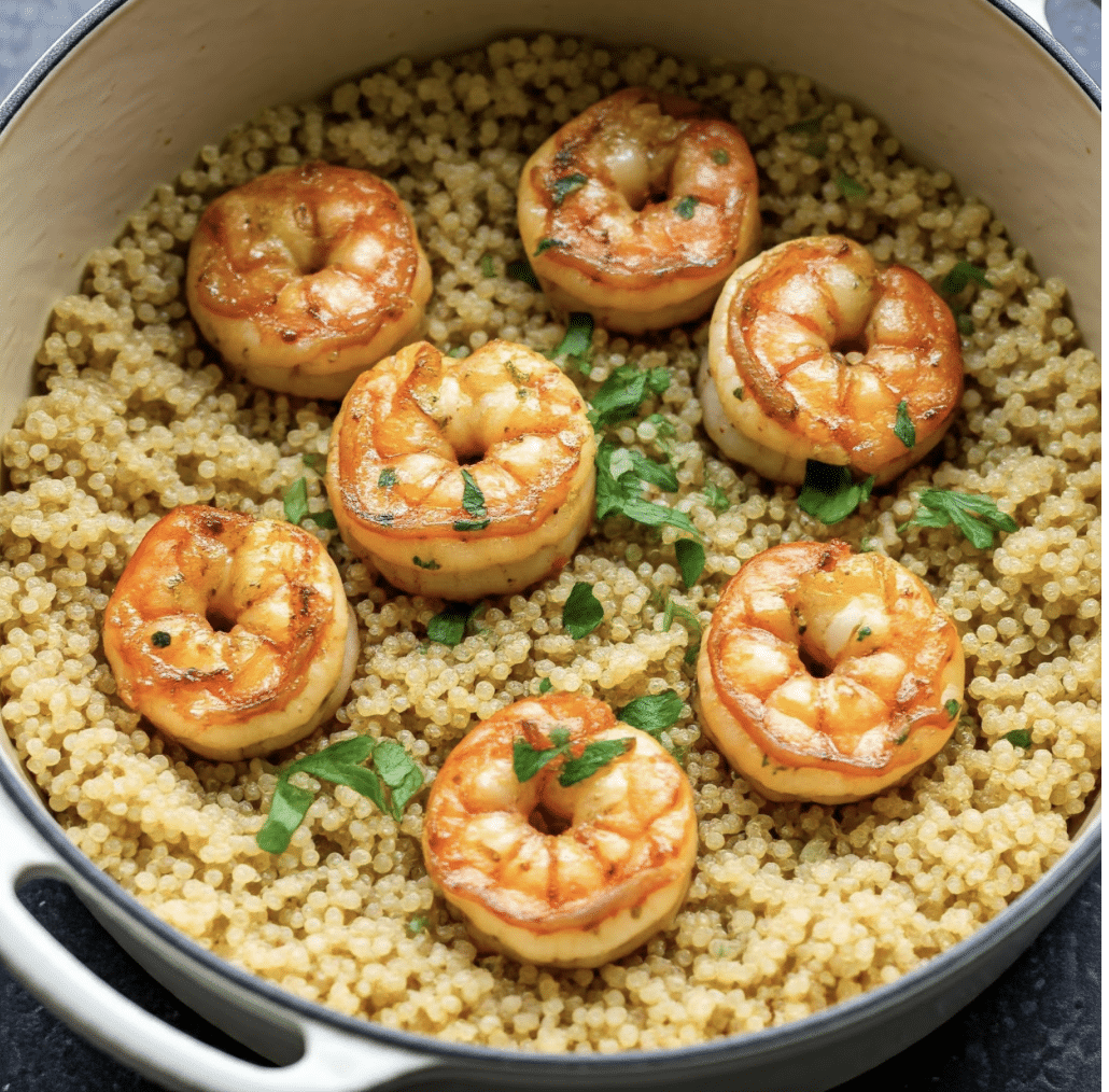 Lemon Garlic Shrimp and Quinoa