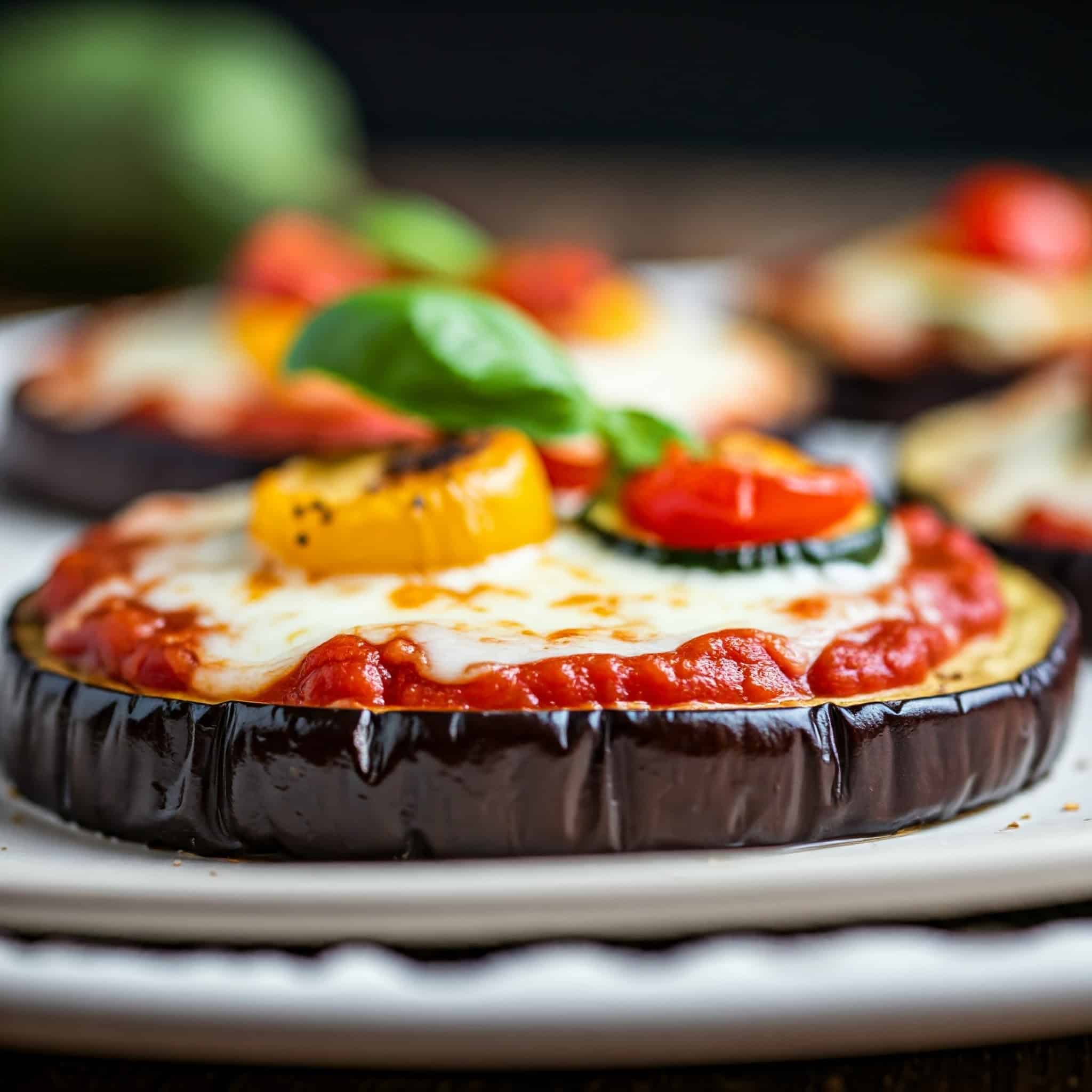 Low carb Eggplant Pizza