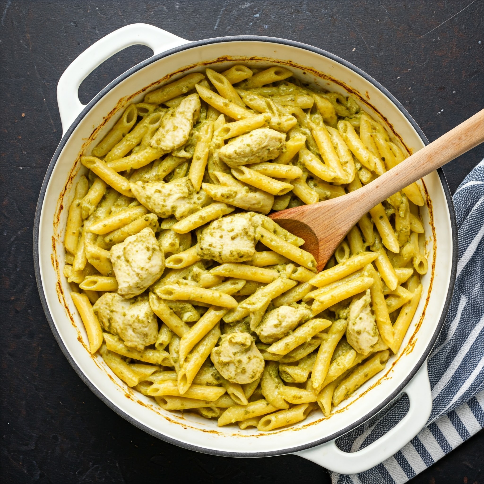 One Pot Pesto Chicken Pasta