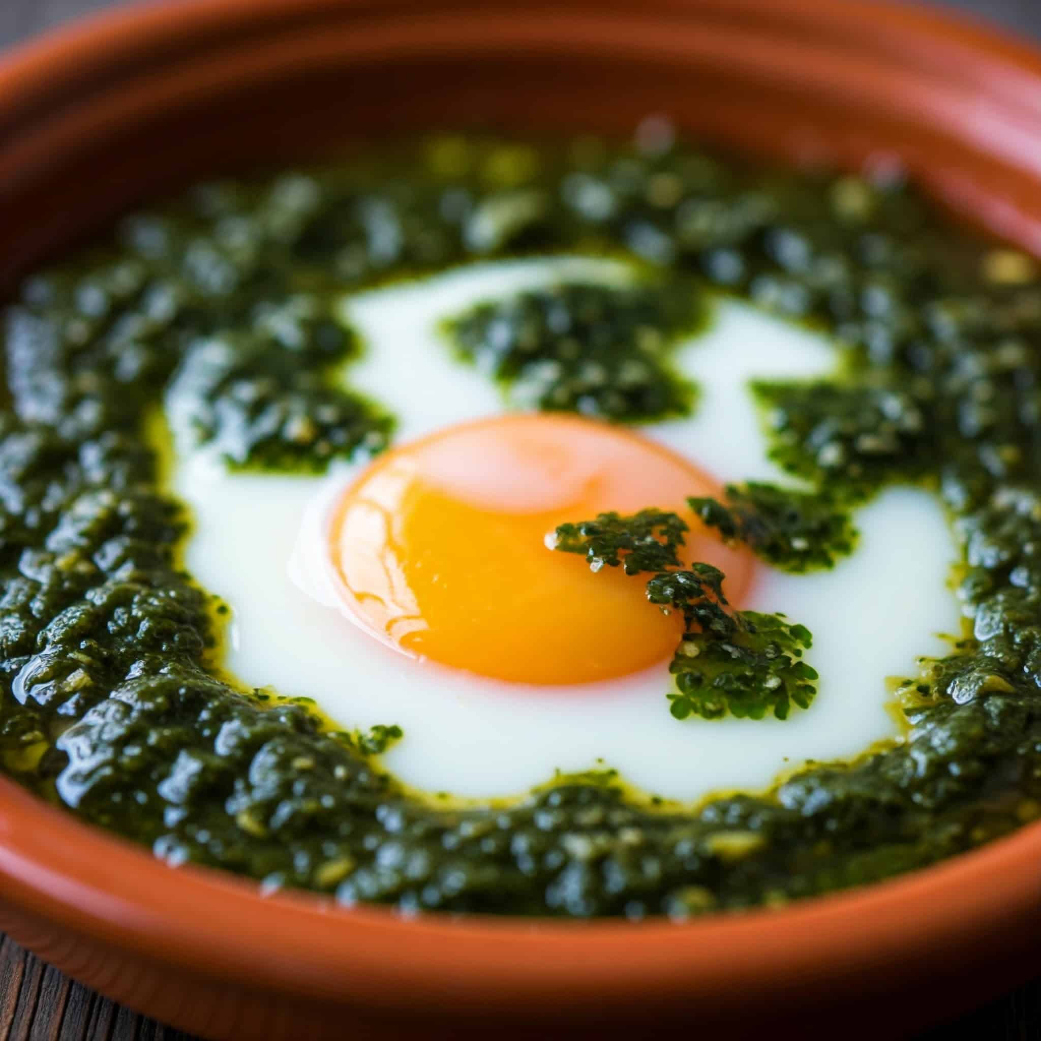 Salsa Verde Baked Eggs