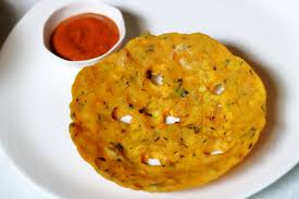 Sarva pindi flatbread served with red chutney