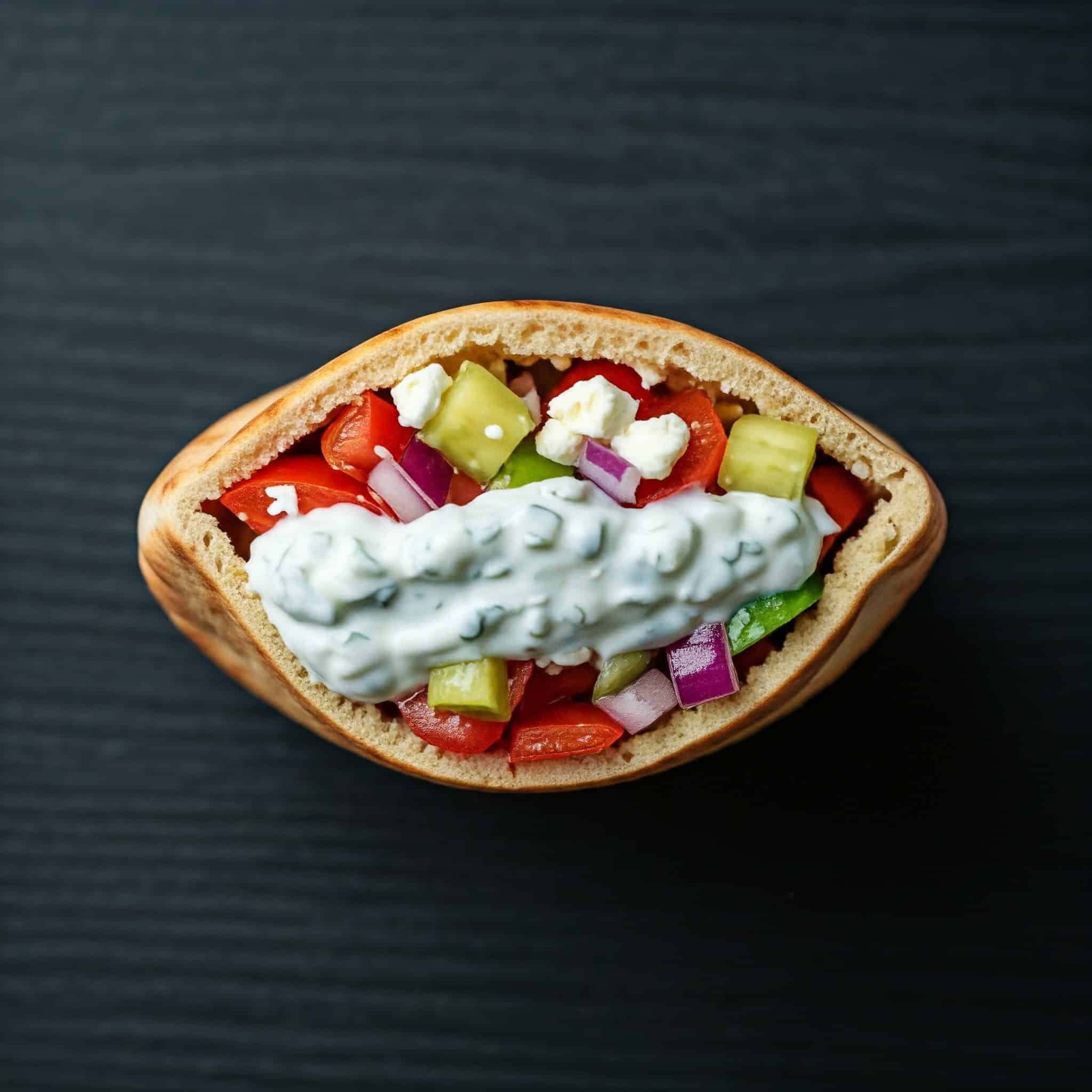 Stuffed Pita Pockets with Greek Salad and Tzatziki