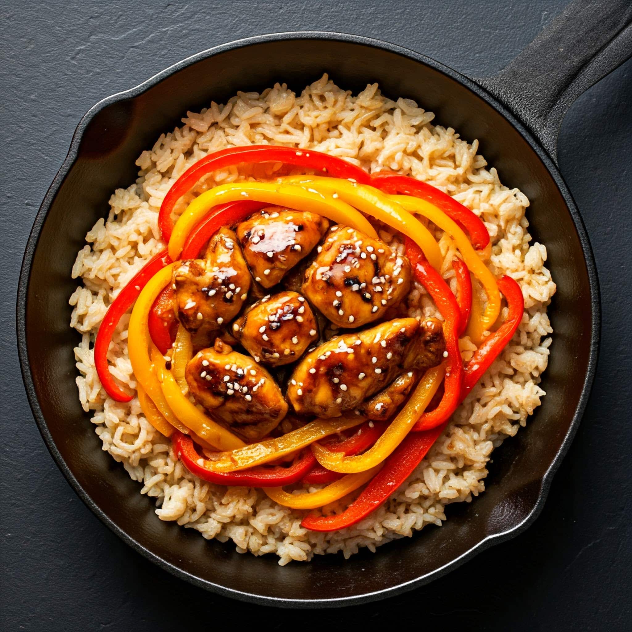 Teriyaki Chicken and Rice Skillet