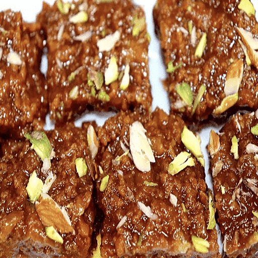 UP’s lal peda sweet dish is placed on butter paper