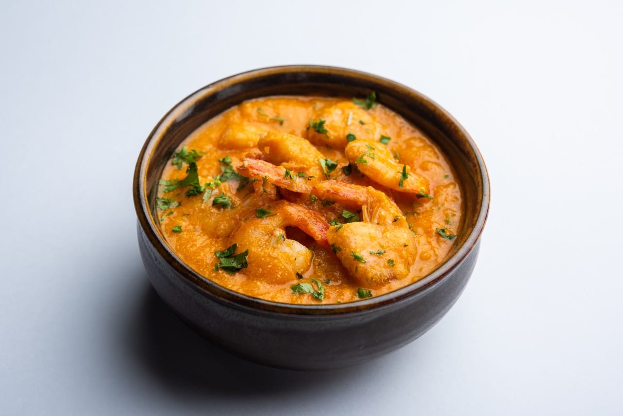 Coconut prawn curry