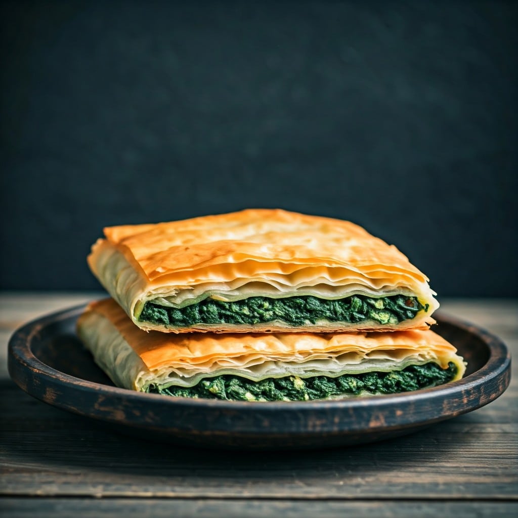 A graphic illustration of Spanakopita