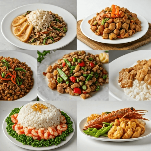 Collage of popular Filipino dishes