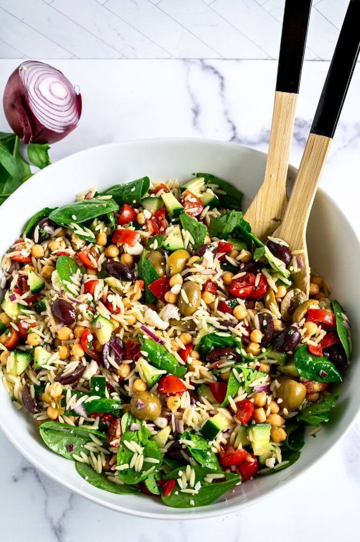 Greek Orzo Salad with Olives