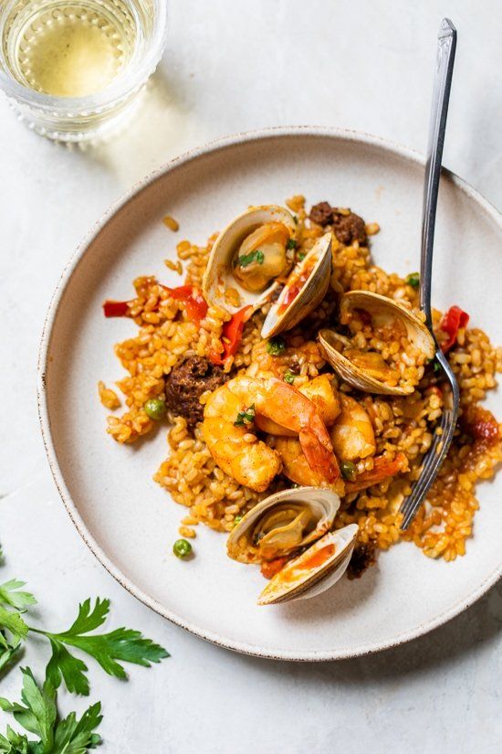 Spanish Paella with Shrimp