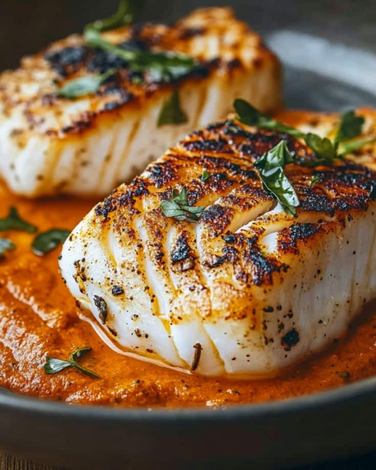 Grilled Cod With Romesco Sauce